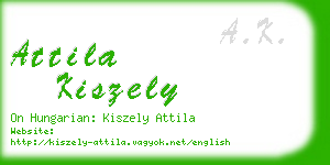 attila kiszely business card